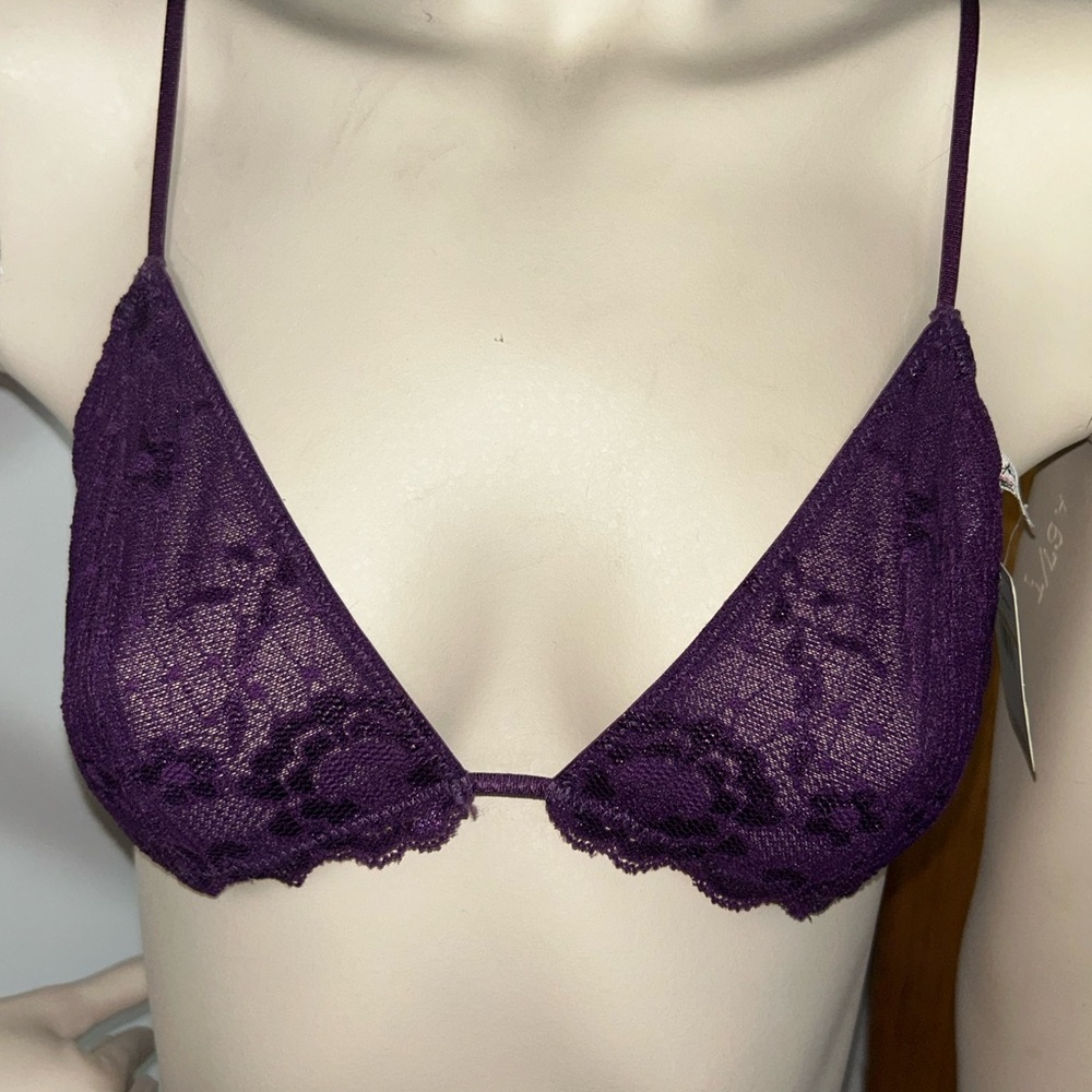 FREE PEOPLE Plum Lace Bralette